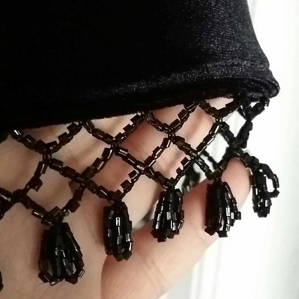 Sheer Sleeve Black Top - Picture 3 of 7